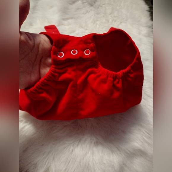 Baby togs vintage romper red velvet outfit set size 6-9 months - Picture 8 of 9